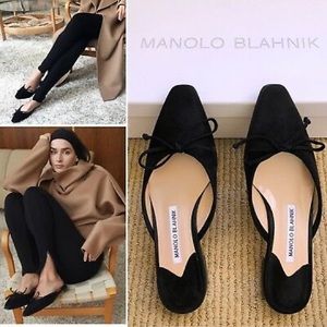 Manolo Blahnik Ballerimu ballet mule flats